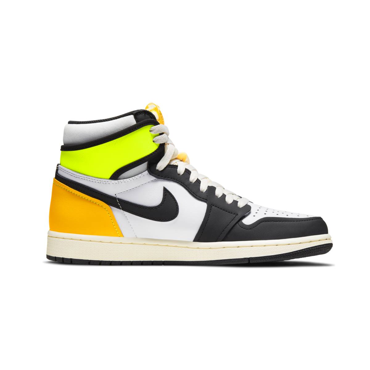 Air Jordan 1 Retro High White Black Volt University Gold