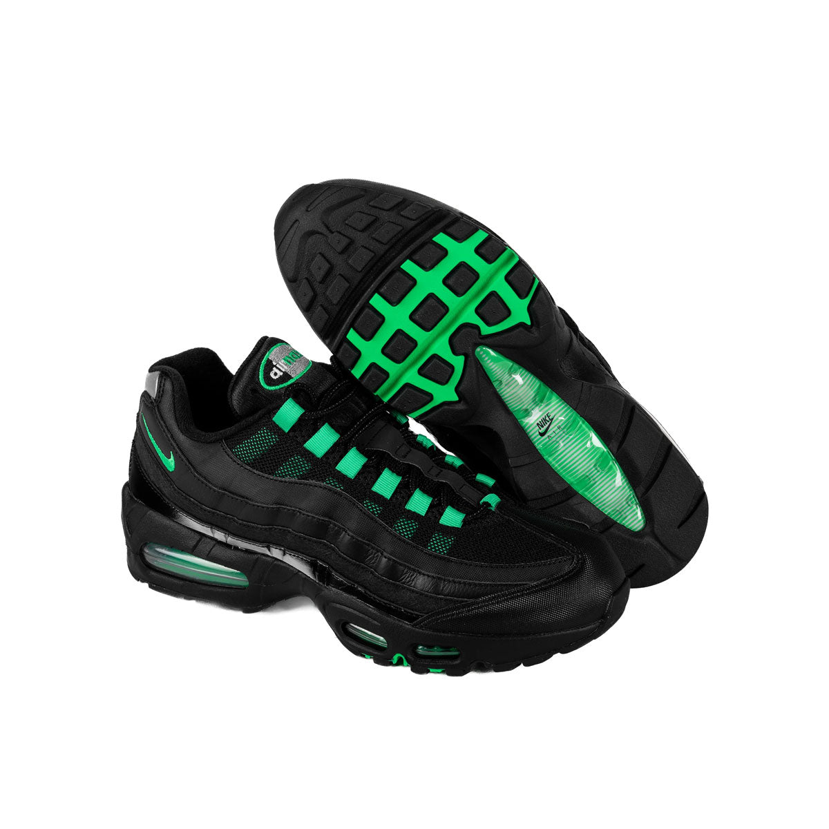 Nike Men's Air Max 95 OG Big Bubble Black Green Shock