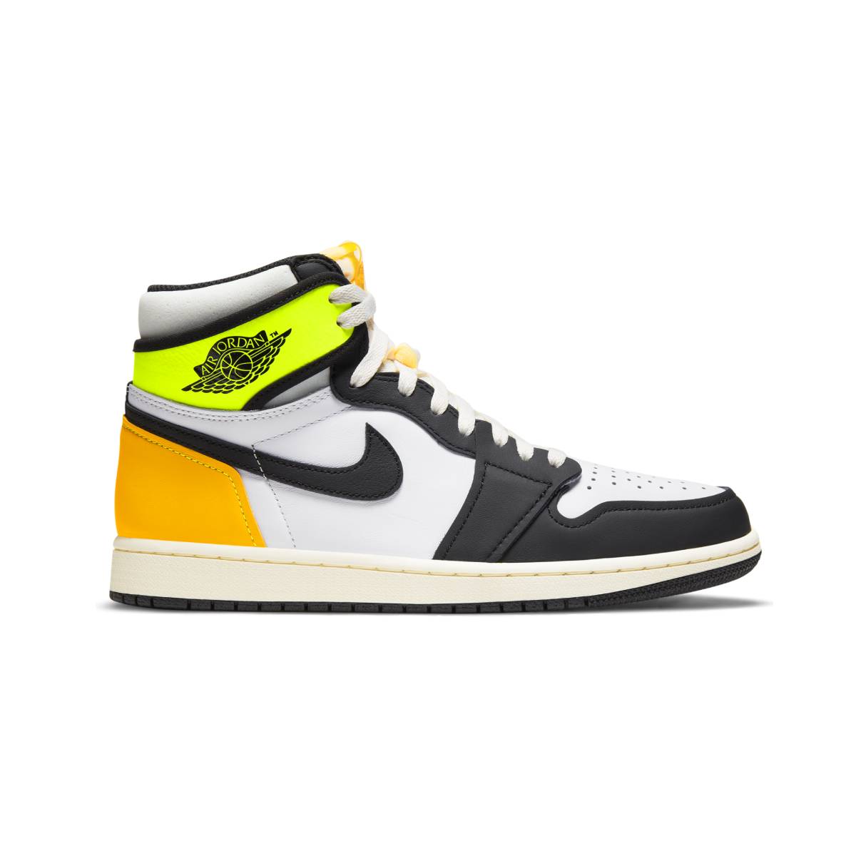Air Jordan 1 Retro High White Black Volt University Gold