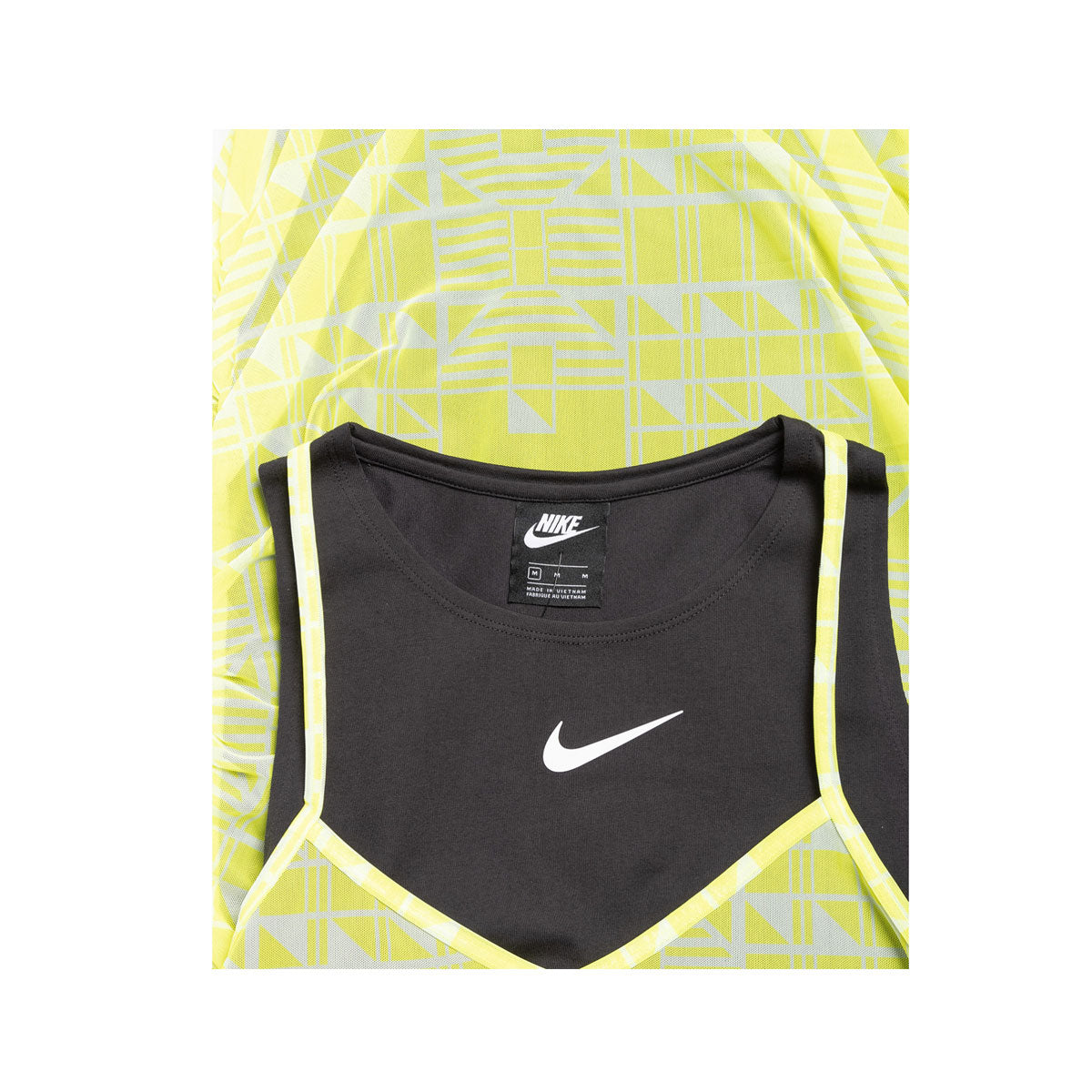 Nike Women's Sportswear NSW Indio Layered Tank Dress Lemon Venom XS-2XL