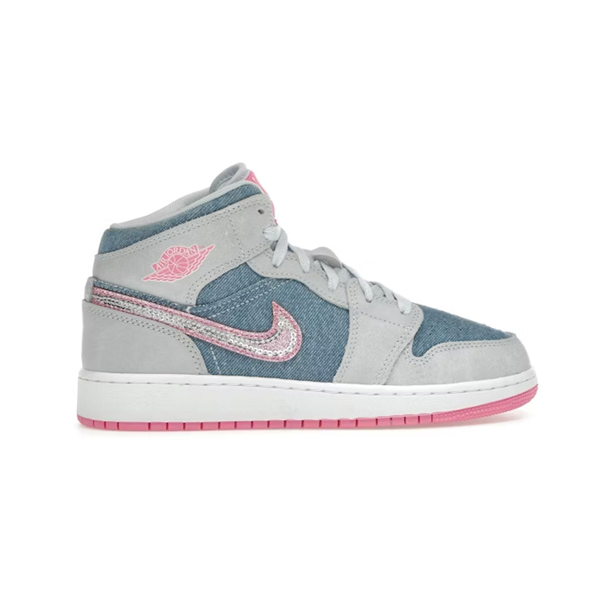Air Jordan 1 Mid Denim Sequin GS
