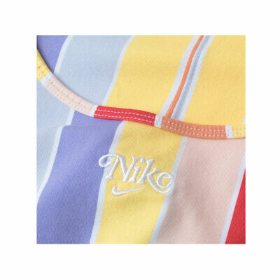 Nike Women's Retro Femme Multi-Color Striped Bodysuit