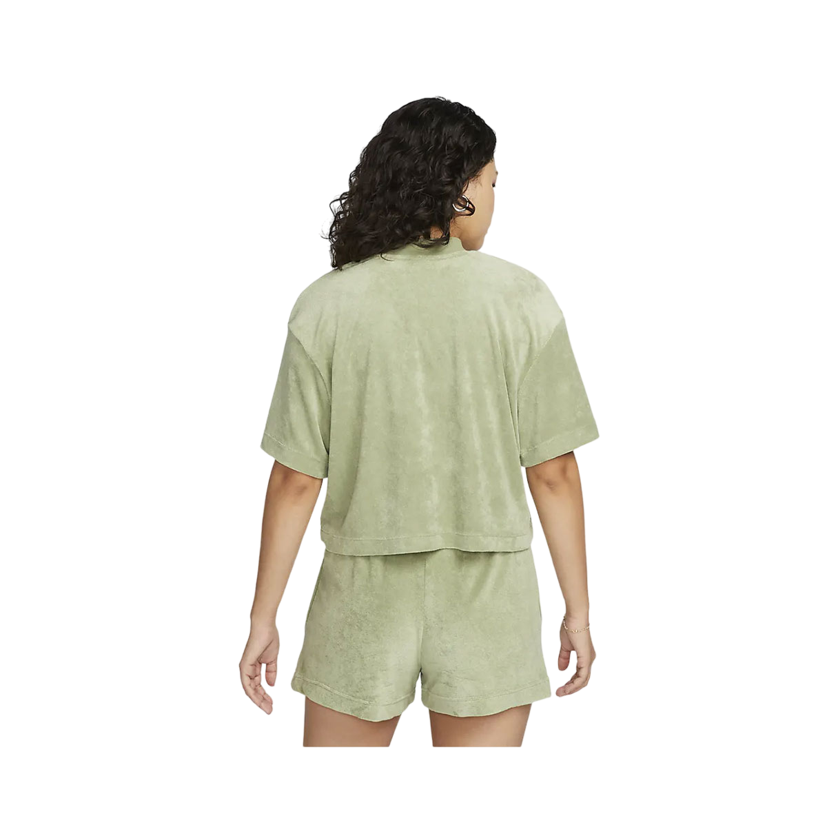 Nike Women's Mock-Neck Short-Sleeve Terry Top