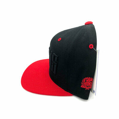 Starter Cap Queens NYC Black And Red Snapback Hat