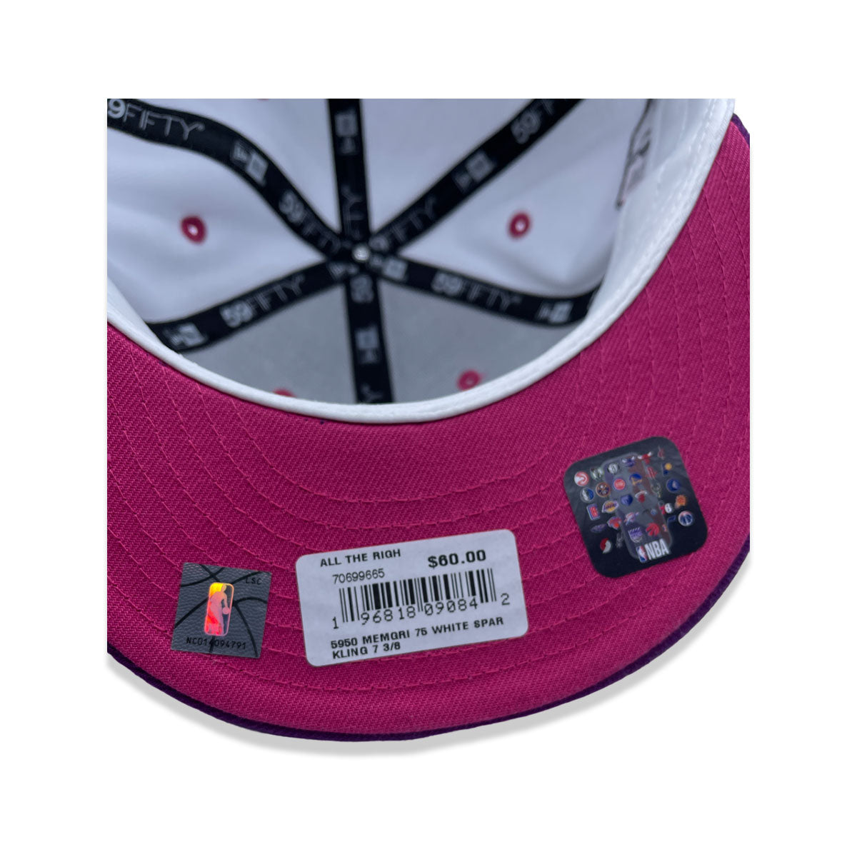 New Era 59Fifty Memphis Grizzlies 75th Anniversary Patch Fitted Hat White