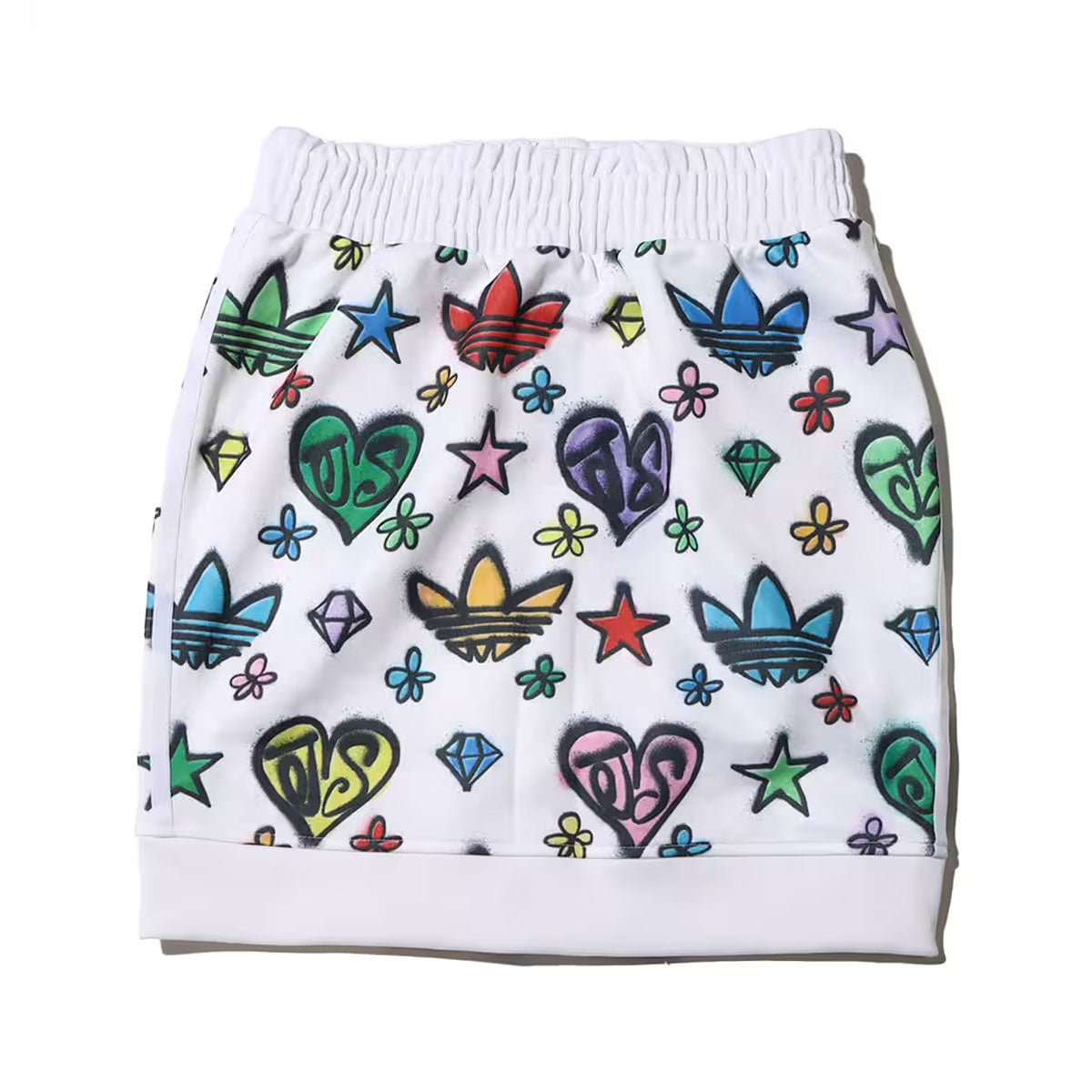 Adidas Women's White Jeremy Scott Monogram Skirt