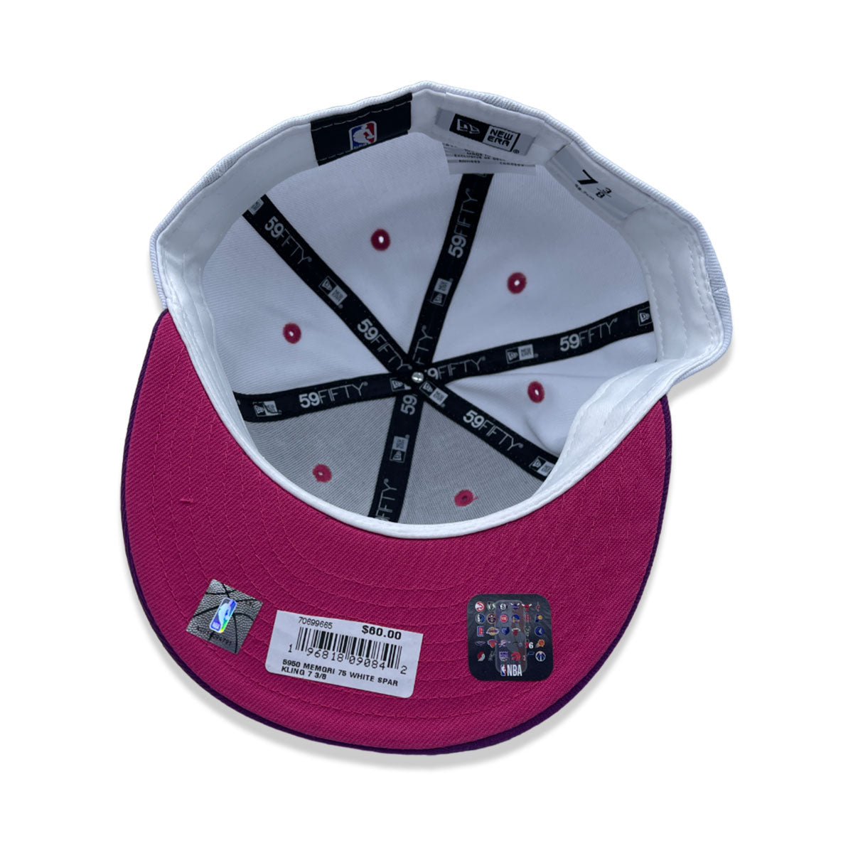 New Era 59Fifty Memphis Grizzlies 75th Anniversary Patch Fitted Hat White