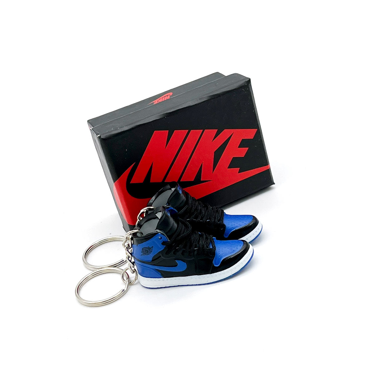 3D Sneaker Keychain- Air Jordan 1 High Royal Blue Pair