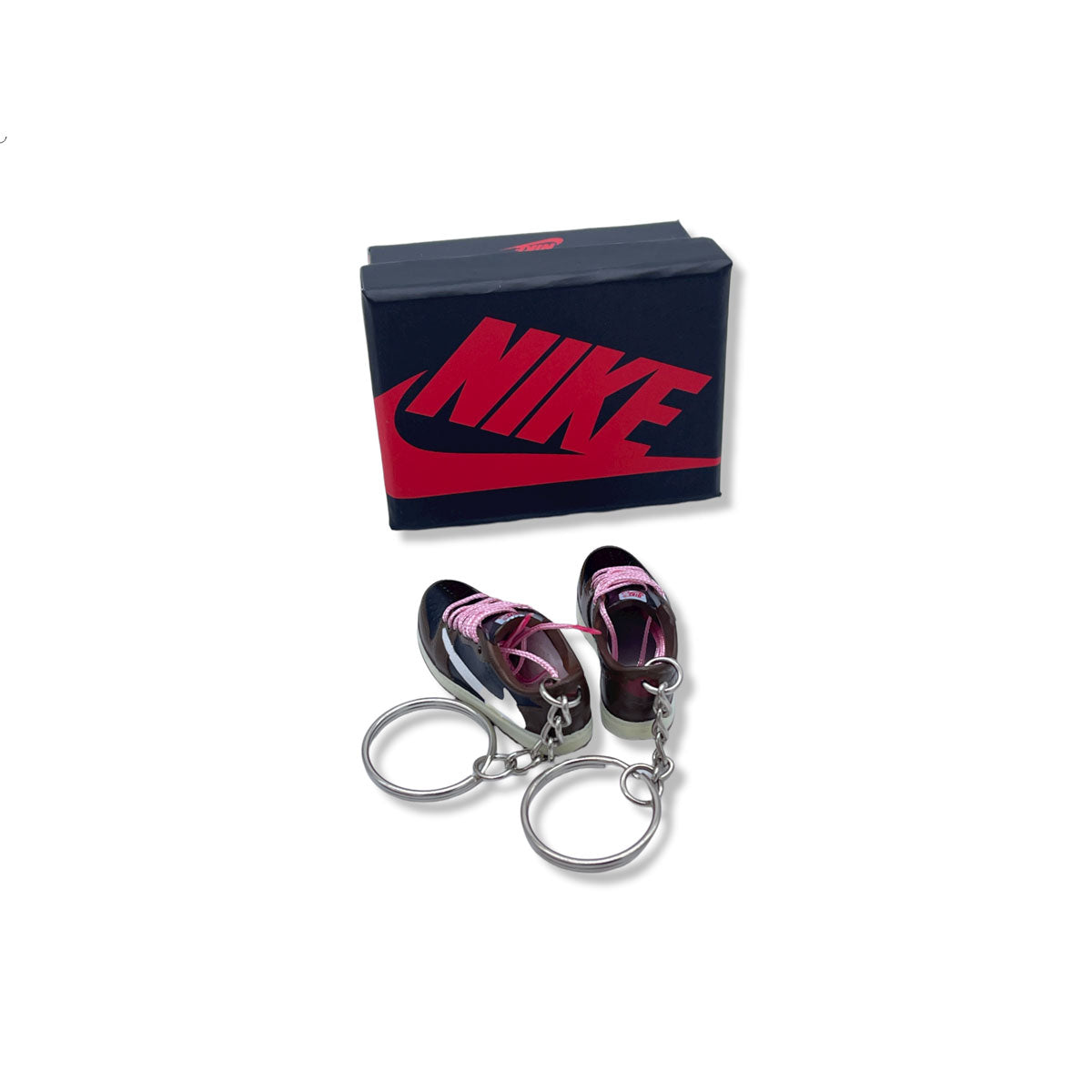 3D Sneaker Keychain- Air Jordan 1 Low Travis Scott Pair