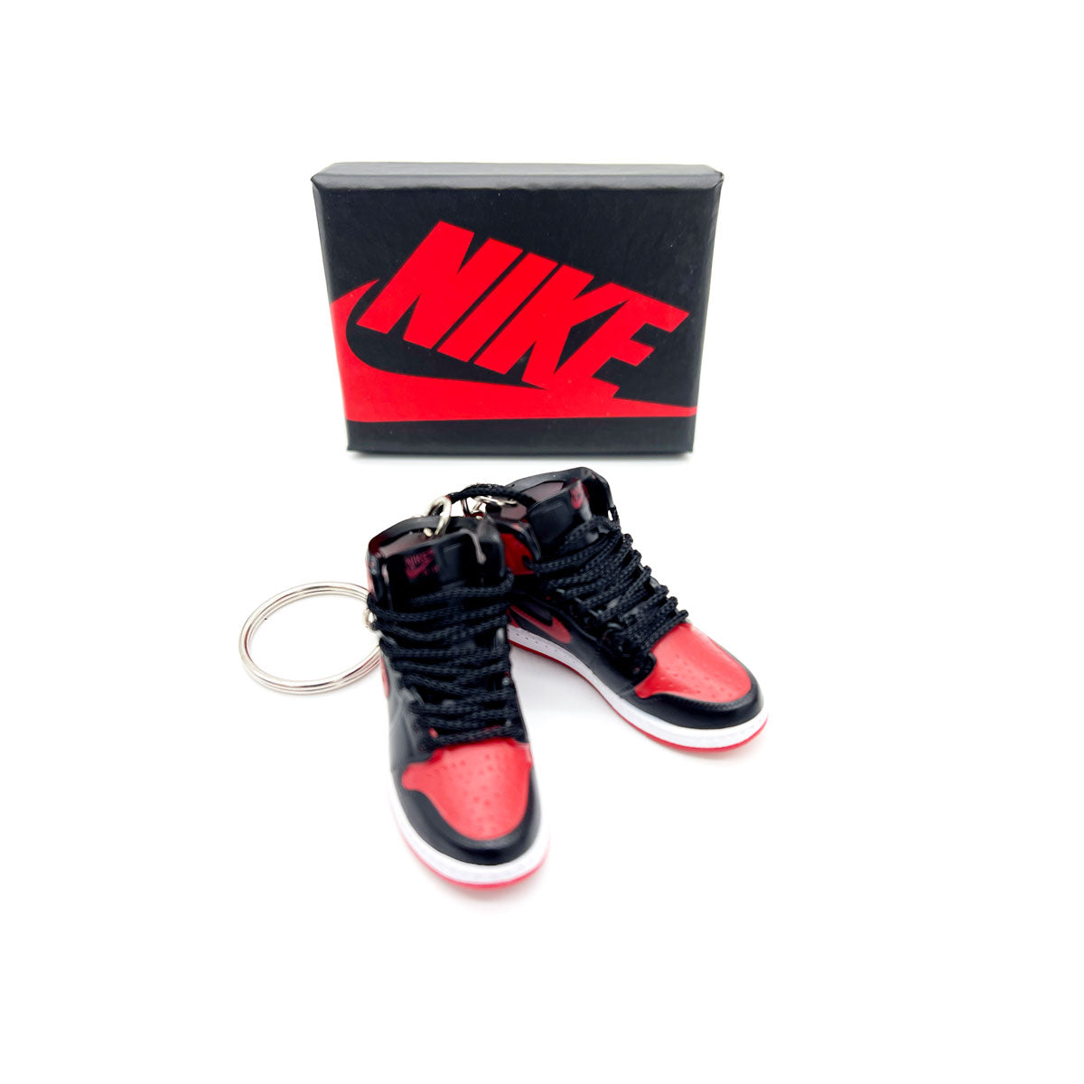 3D Sneaker Keychain- Air Jordan 1 High Banned 'Bred' Pair