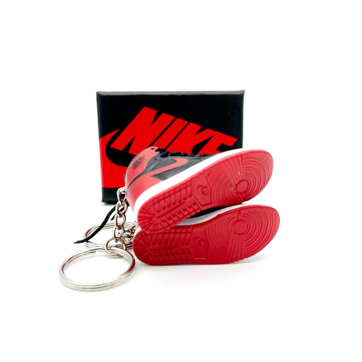 3D Sneaker Keychain- Air Jordan 1 High Banned 'Bred' Pair