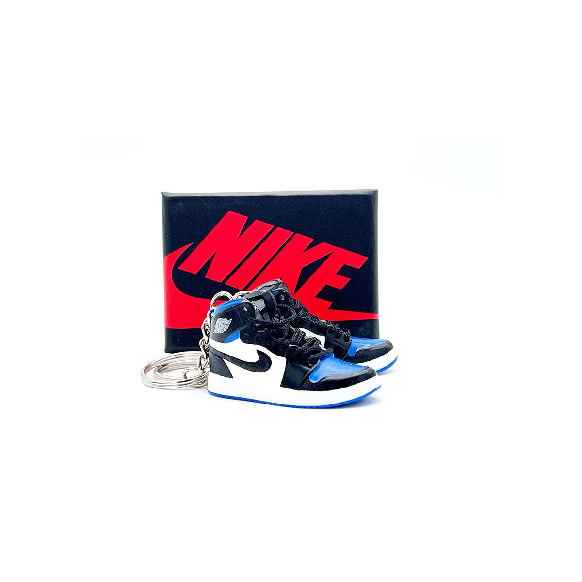 3D Sneaker Keychain- Air Jordan 1 High Royal Toe Pair - KickzStore