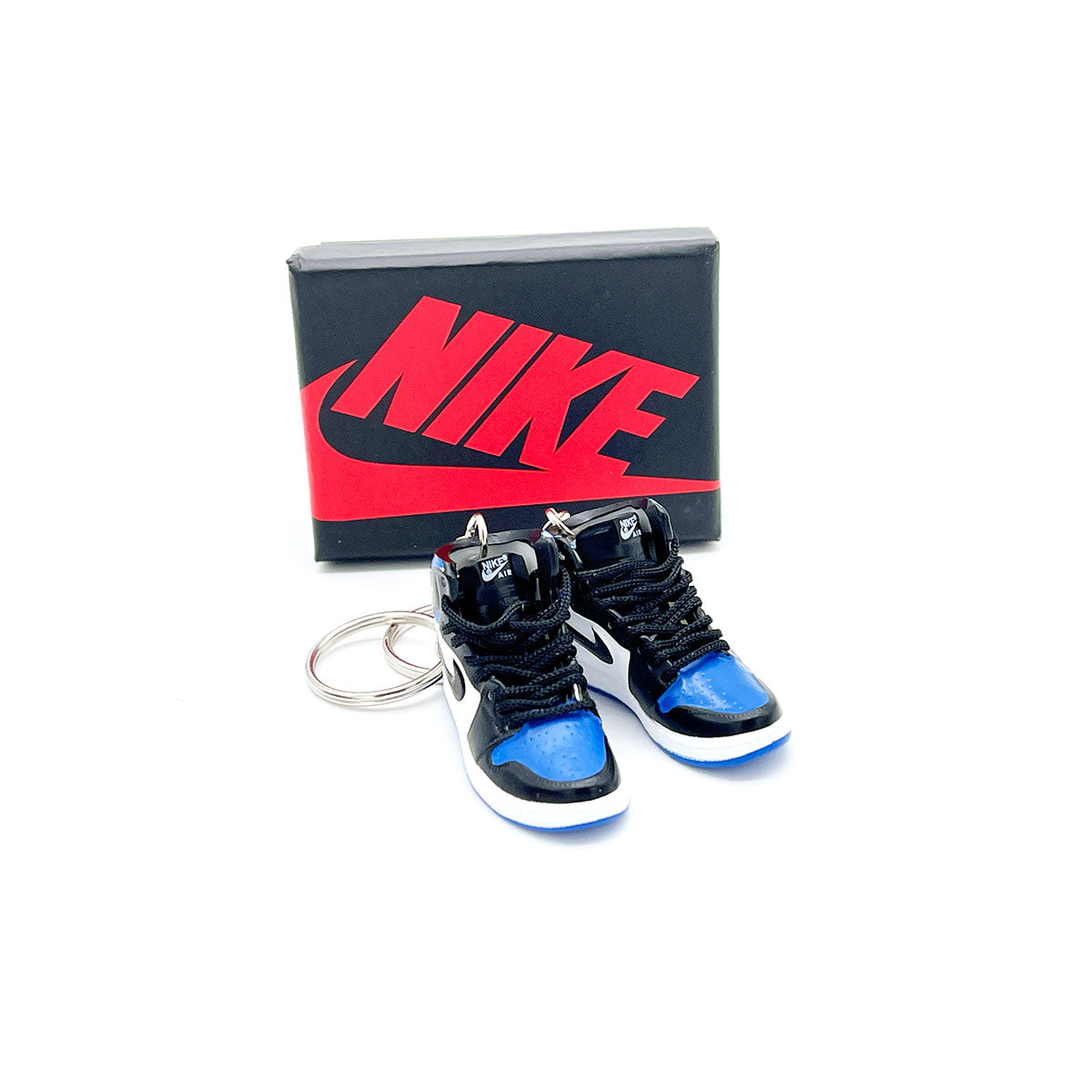 3D Sneaker Keychain- Air Jordan 1 High Royal Toe Pair