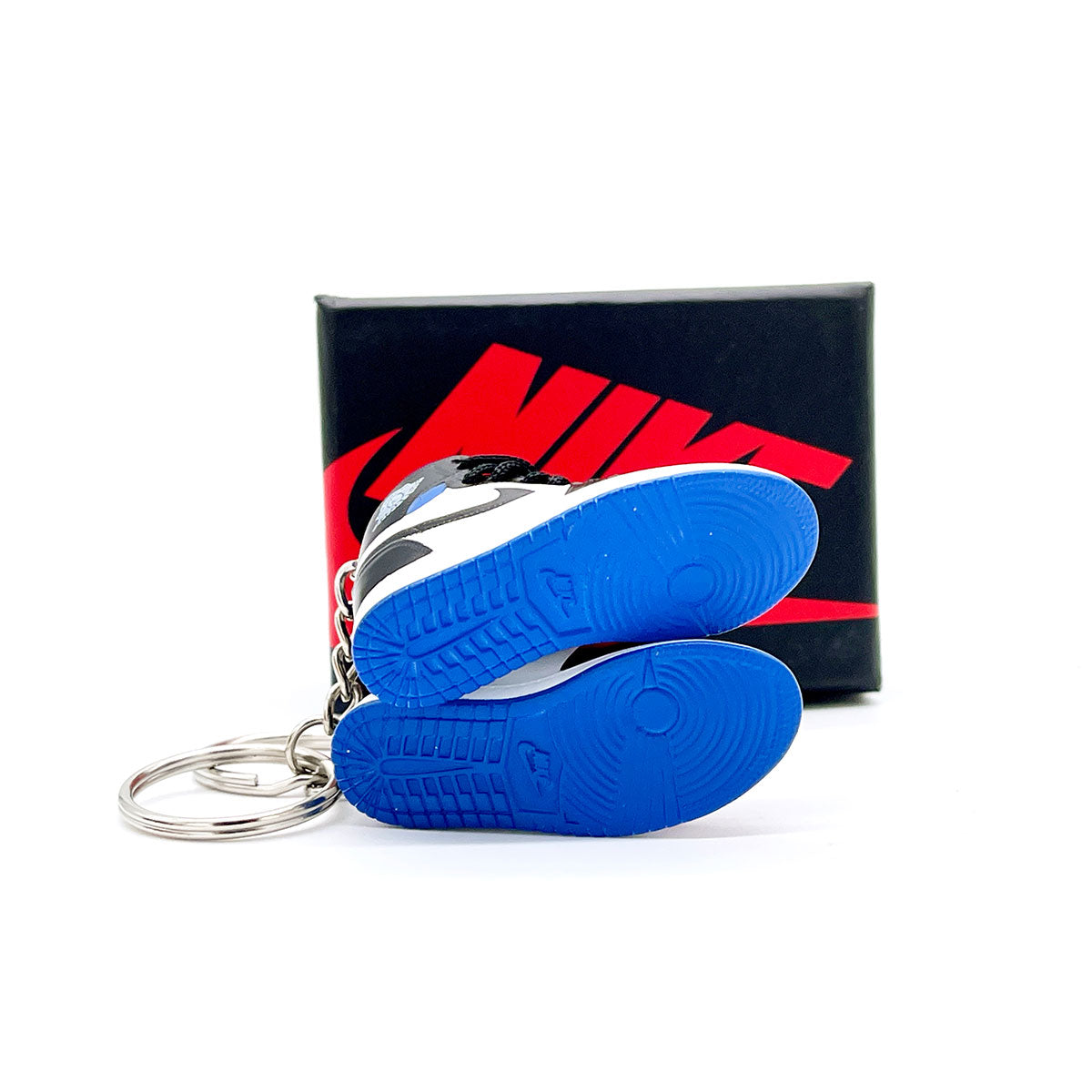 3D Sneaker Keychain- Air Jordan 1 High Royal Toe Pair