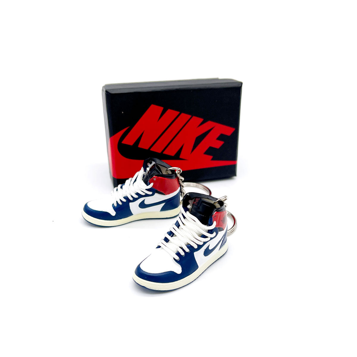3D Sneaker Keychain- Air Jordan 1 High Union Blue Toe Pair