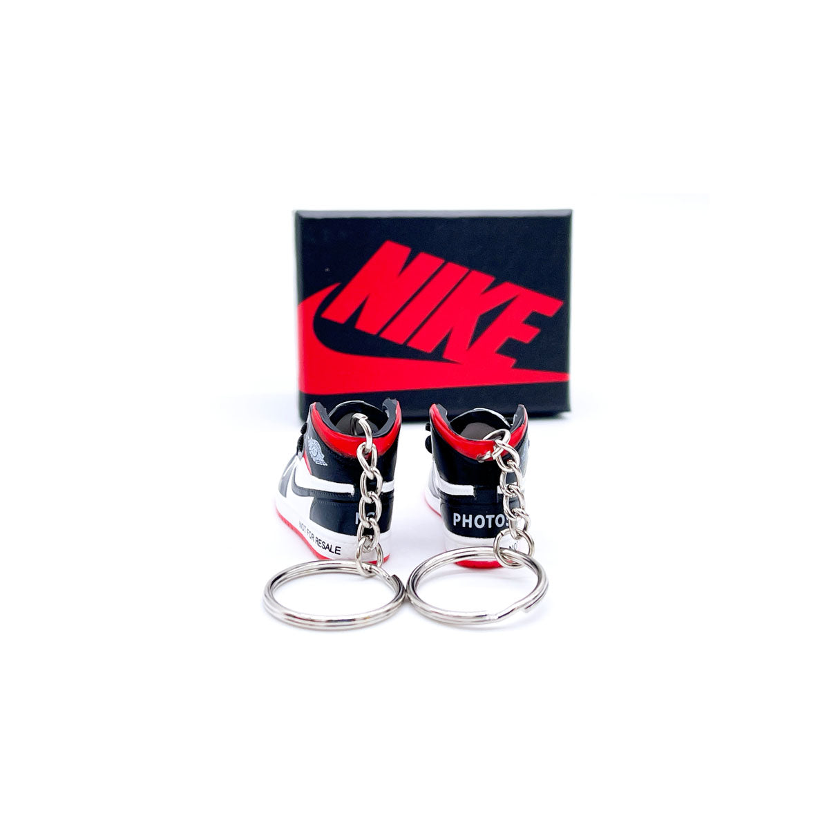 3D Sneaker Keychain- Air Jordan 1 High 'Not For Resale' Varsity Red Pair