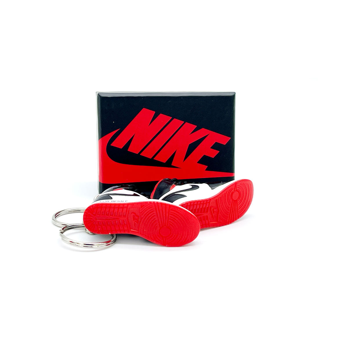 3D Sneaker Keychain- Air Jordan 1 High 'Not For Resale' Varsity Red Pair