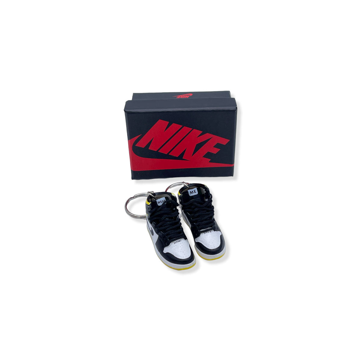 3D Sneaker Keychain- Air Jordan 1 High 'Not For Resale' Varsity Maize Pair