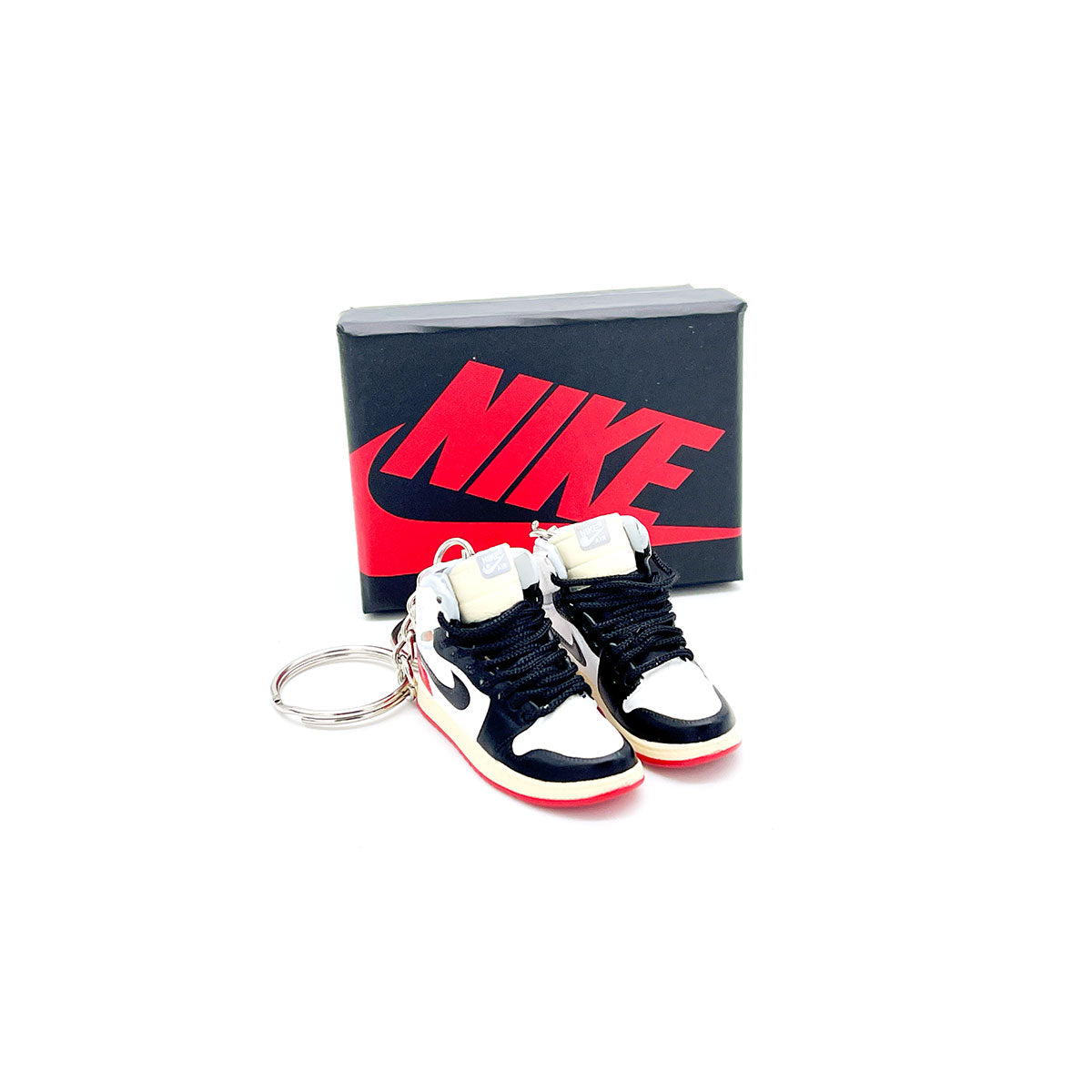 3D Sneaker Keychain- Air Jordan 1 High Union Black Toe Pair