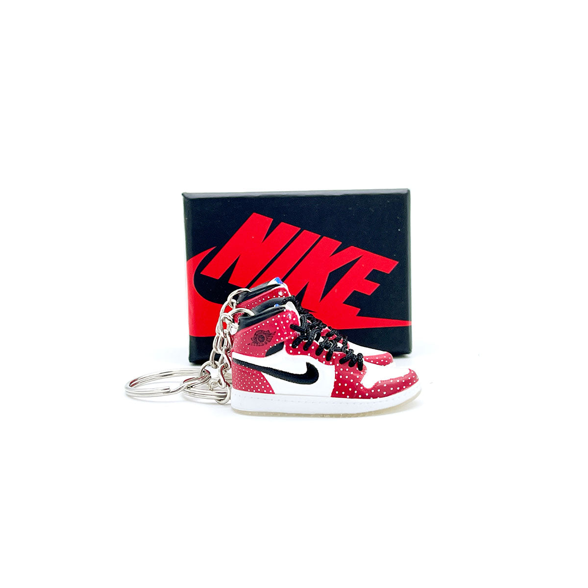 3D Sneaker Keychain- Air Jordan 1 High Spider-Man Origin Story Pair - KickzStore