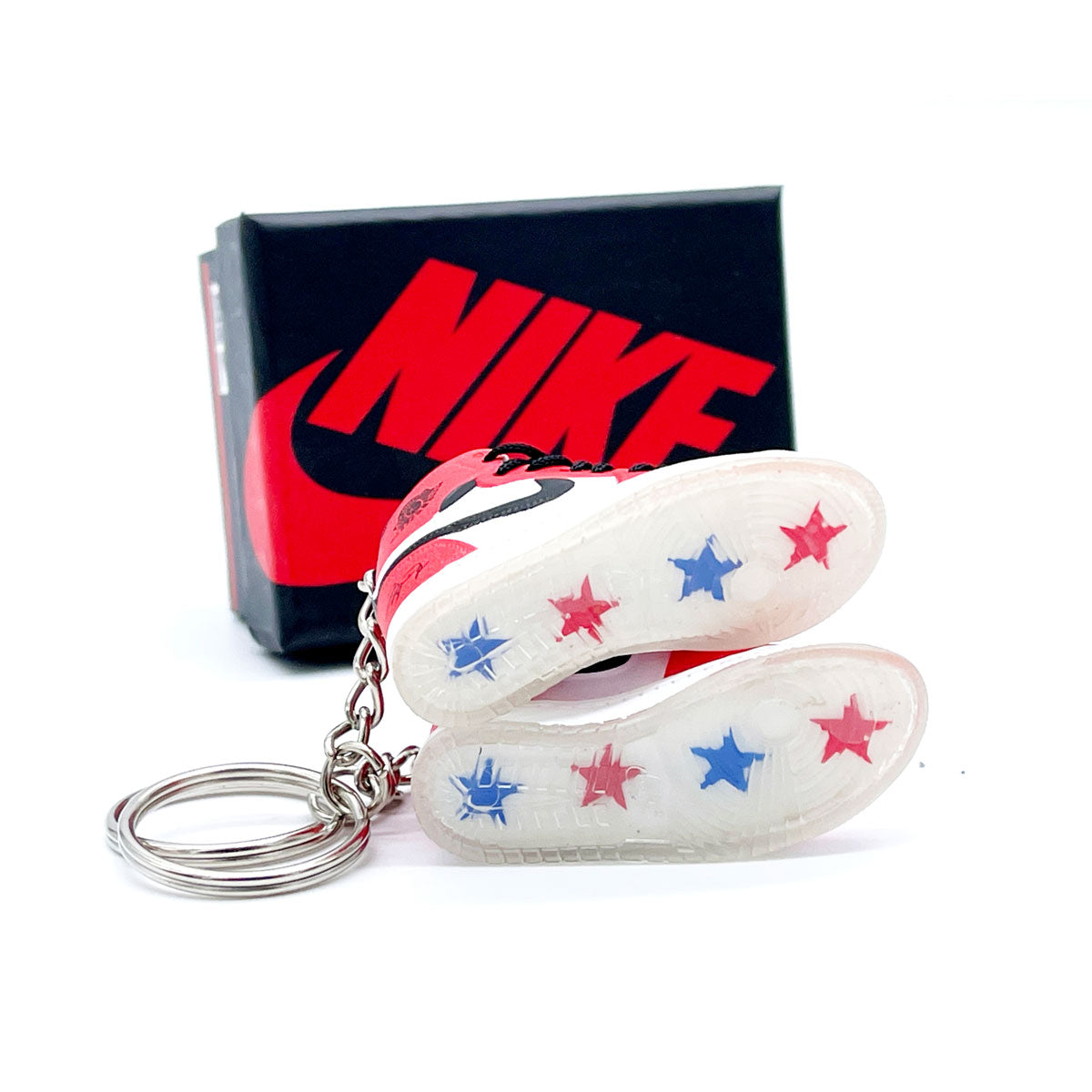 3D Sneaker Keychain - Air Jordan 1 High Trophy Room Chicago Pair