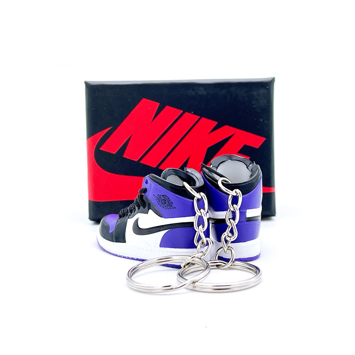 3D Sneaker Keychain- Air Jordan 1 High Court Purple 1.0 Pair