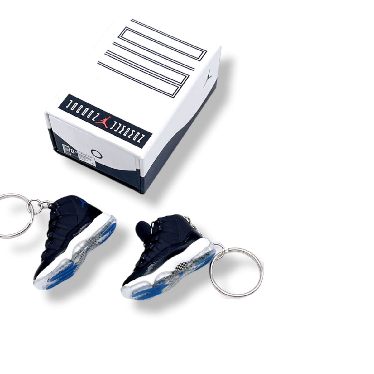 3D Sneaker Keychain- Air Jordan 11 Space Jam Pair - KickzStore