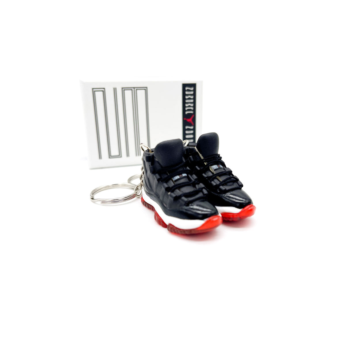 3D Sneaker Keychain- Air Jordan 11 Playoff 'Bred' Pair