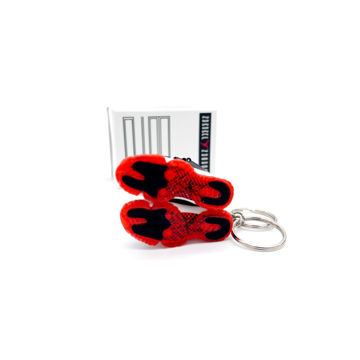 3D Sneaker Keychain- Air Jordan 11 Playoff 'Bred' Pair - KickzStore