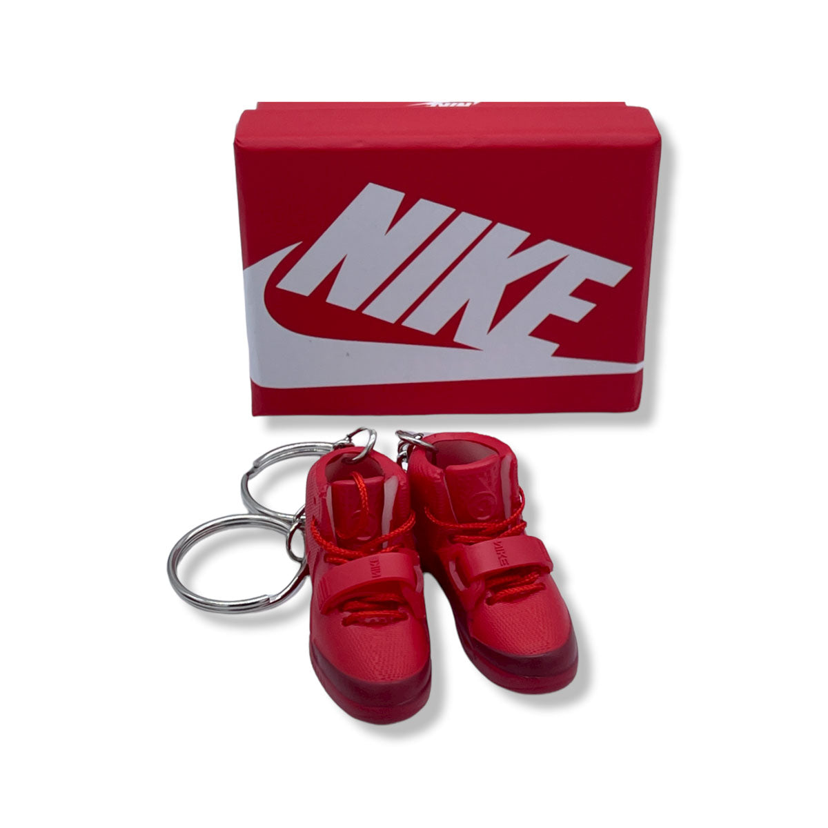 3D Sneaker Keychain- Nike Air Yeezy 2 Red October Pair