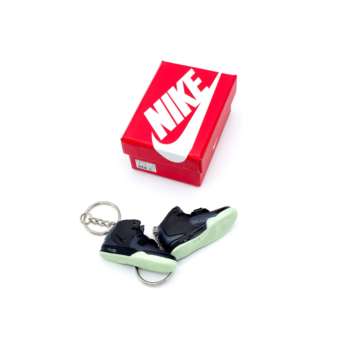 3D Sneaker Keychain- Nike Air Yeezy 2 Solar Red Pair - KickzStore