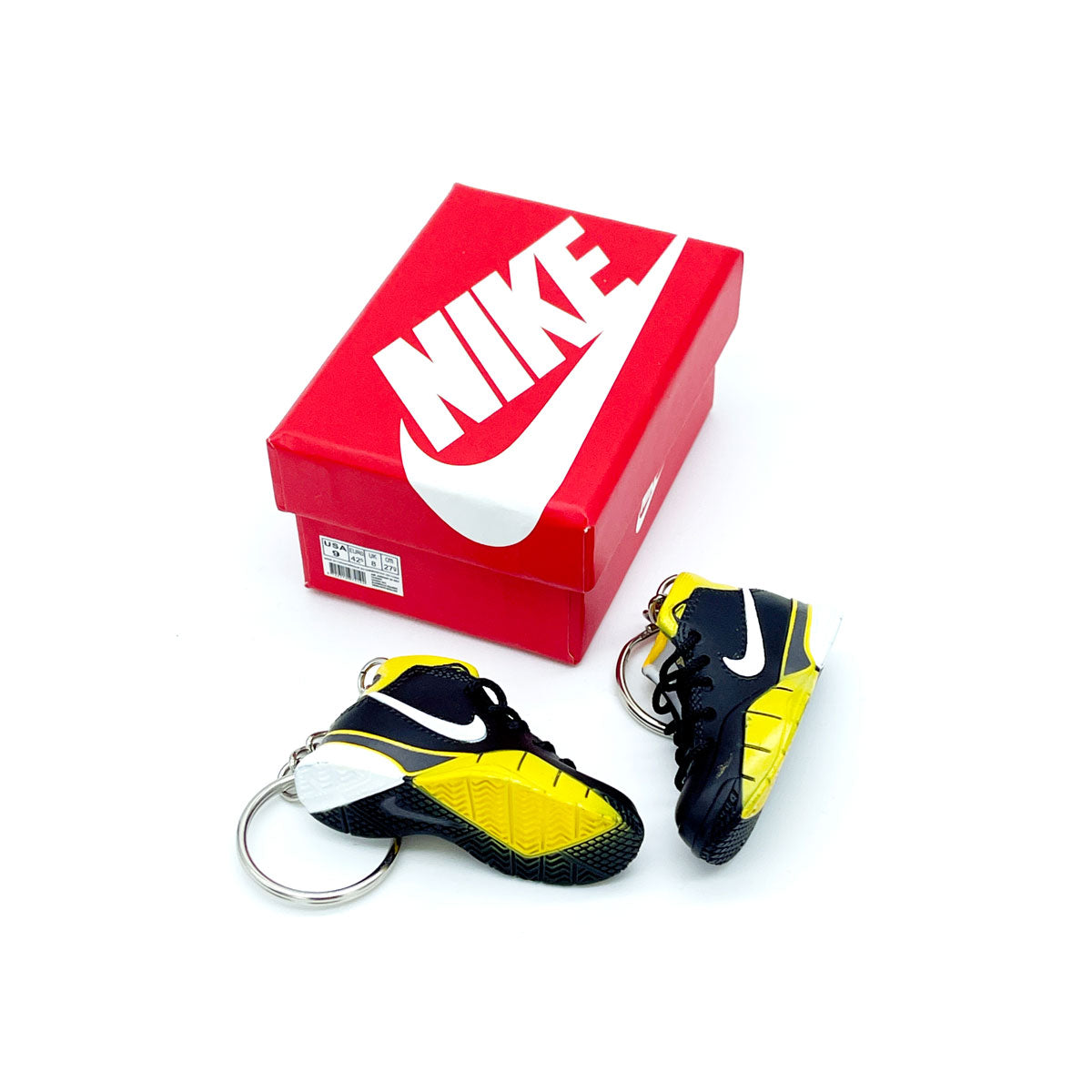 3D Sneaker Keychain- Nike Kobe 1 Protro 'Del Sol' Pair