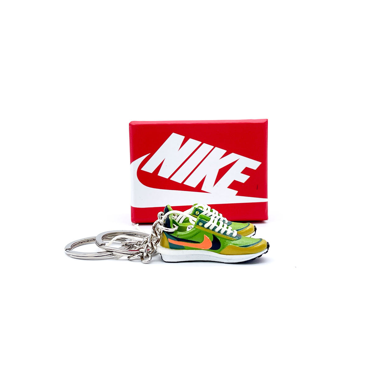 3D Sneaker Keychain- Nike LDWaffle Sacai Green Multi Pair