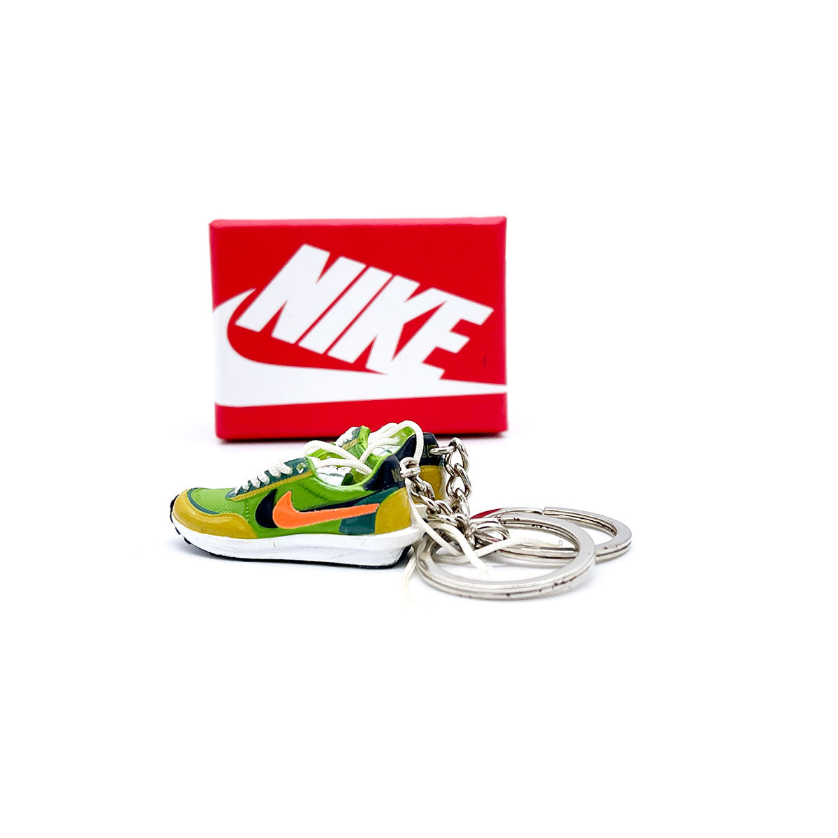 3D Sneaker Keychain- Nike LDWaffle Sacai Green Multi Pair