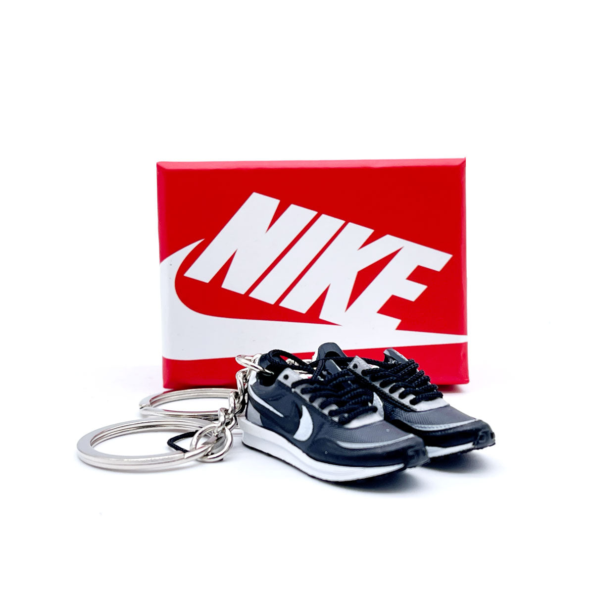3D Sneaker Keychain- Nike LDWaffle Sacai Black Pair