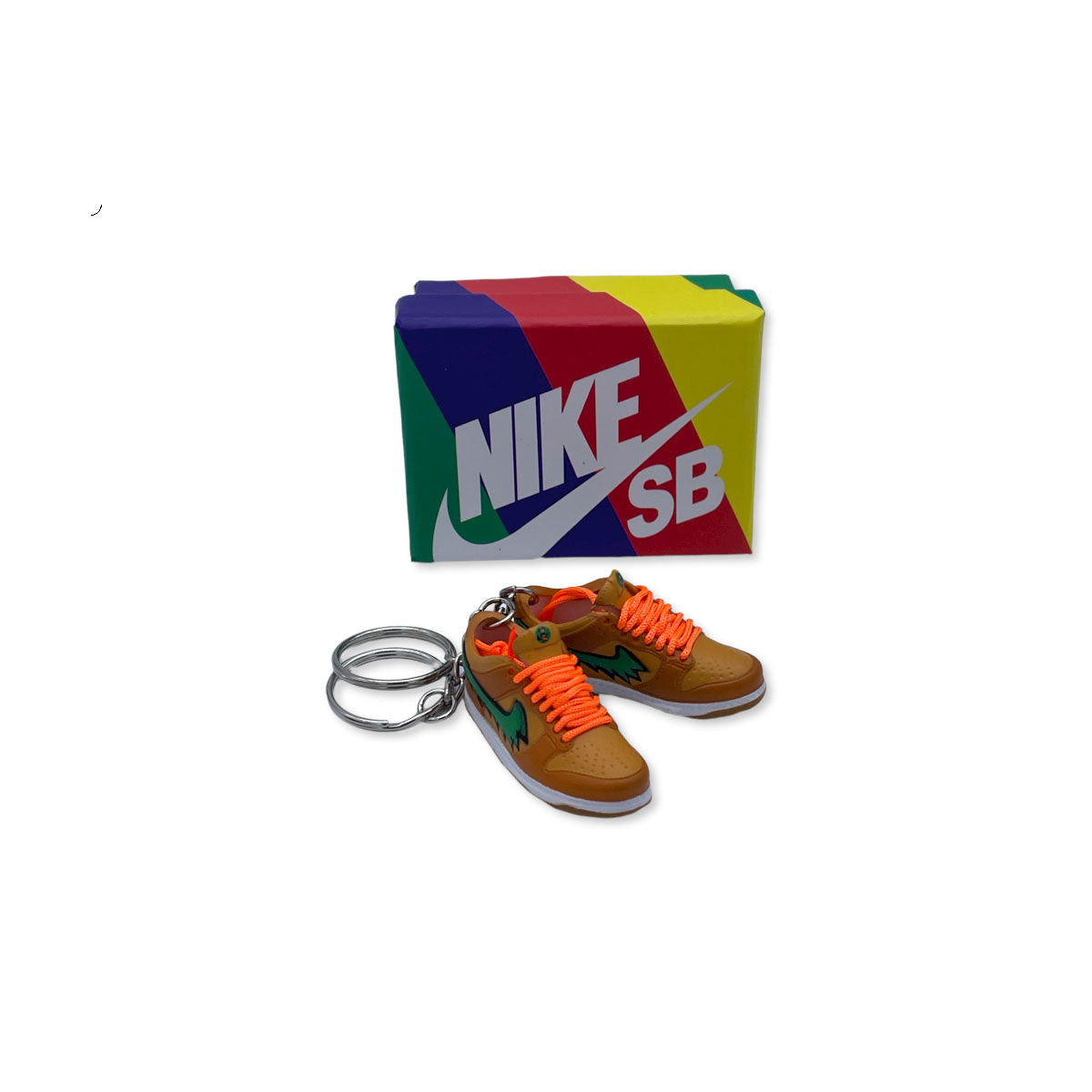 3D Sneaker Keychain- Nike SB Dunk Low Grateful Dead Bears Orange Pair