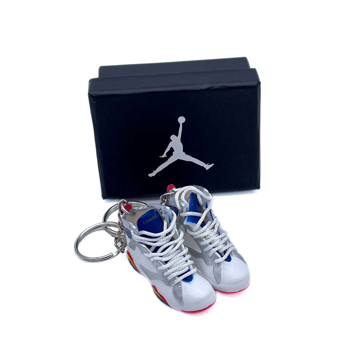3D Sneaker Keychain- Air Jordan 7 Olympic Pair