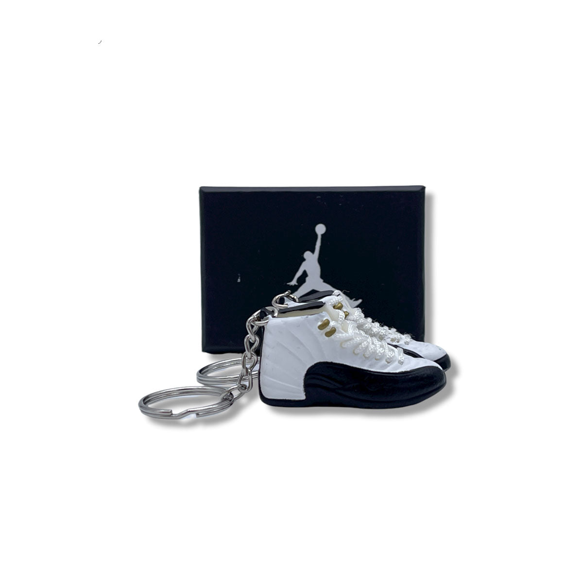 3D Sneaker Keychain - Air Jordan 12 Taxi Pair - KickzStore