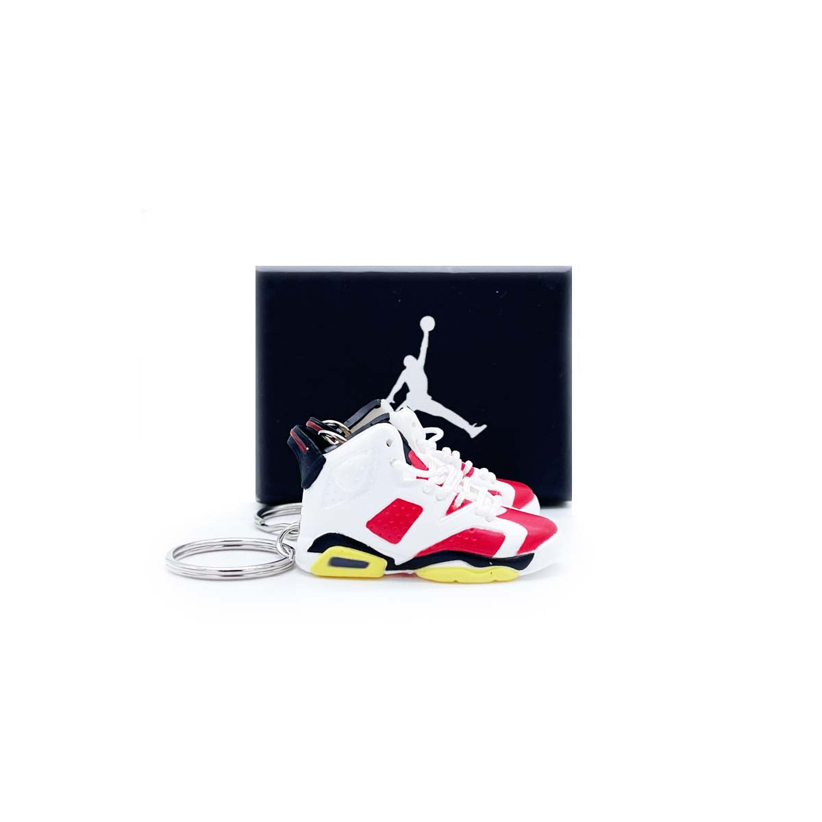 3D Sneaker Keychain- Air Jordan 6 Carmine Pair