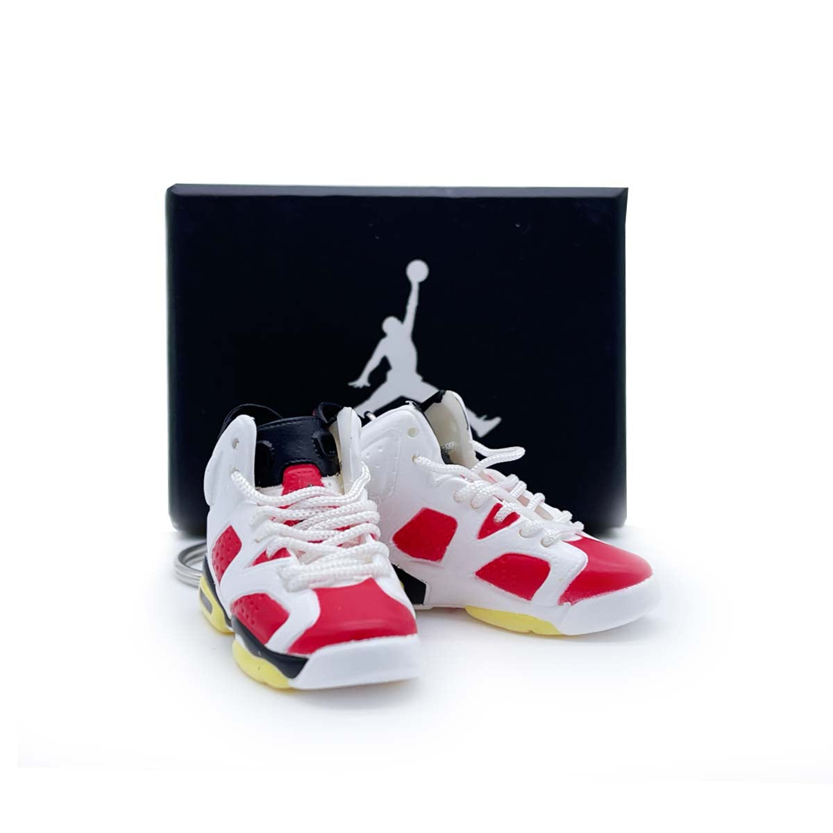 3D Sneaker Keychain- Air Jordan 6 Carmine Pair