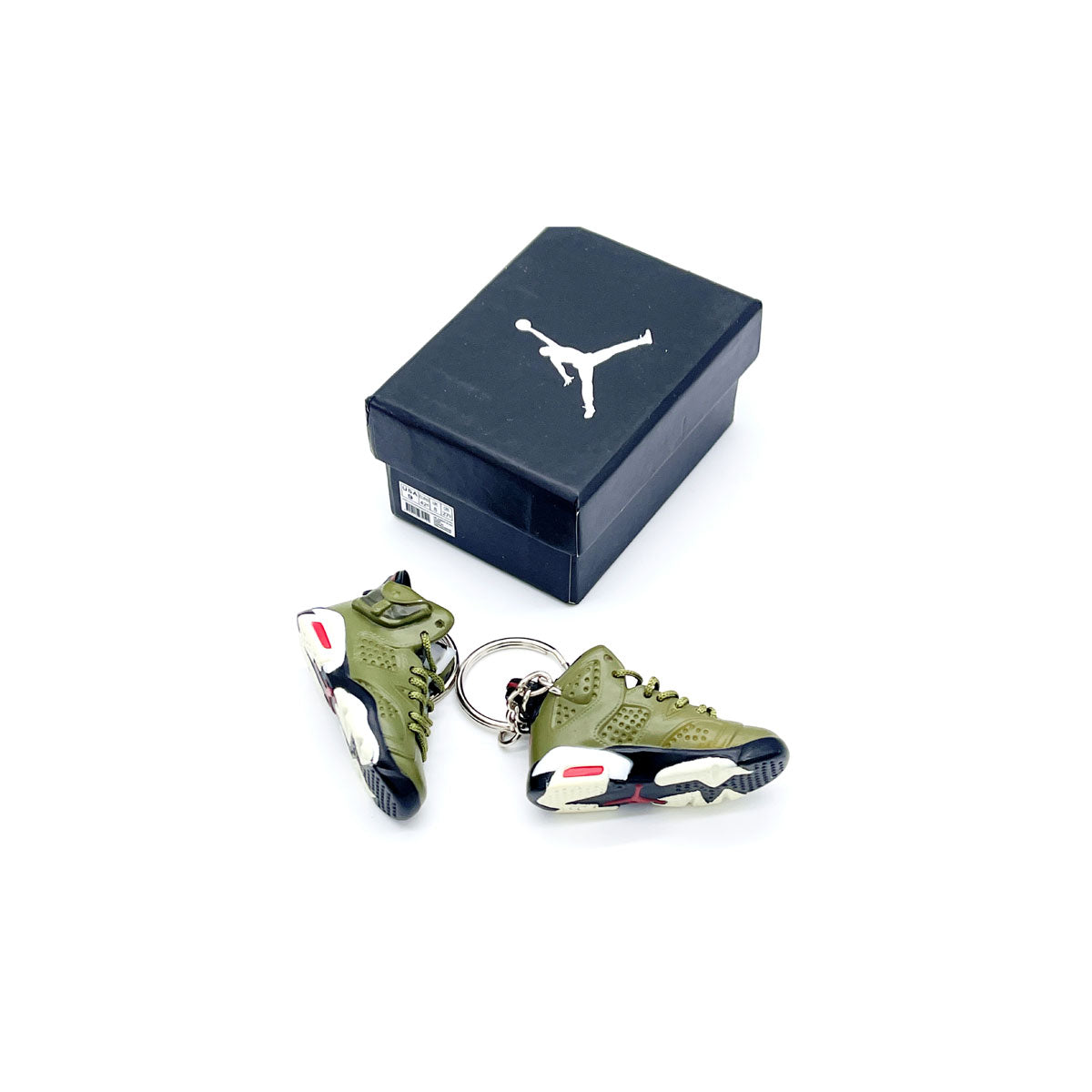 3D Sneaker Keychain- Air Jordan 6 Travis Scott Pair