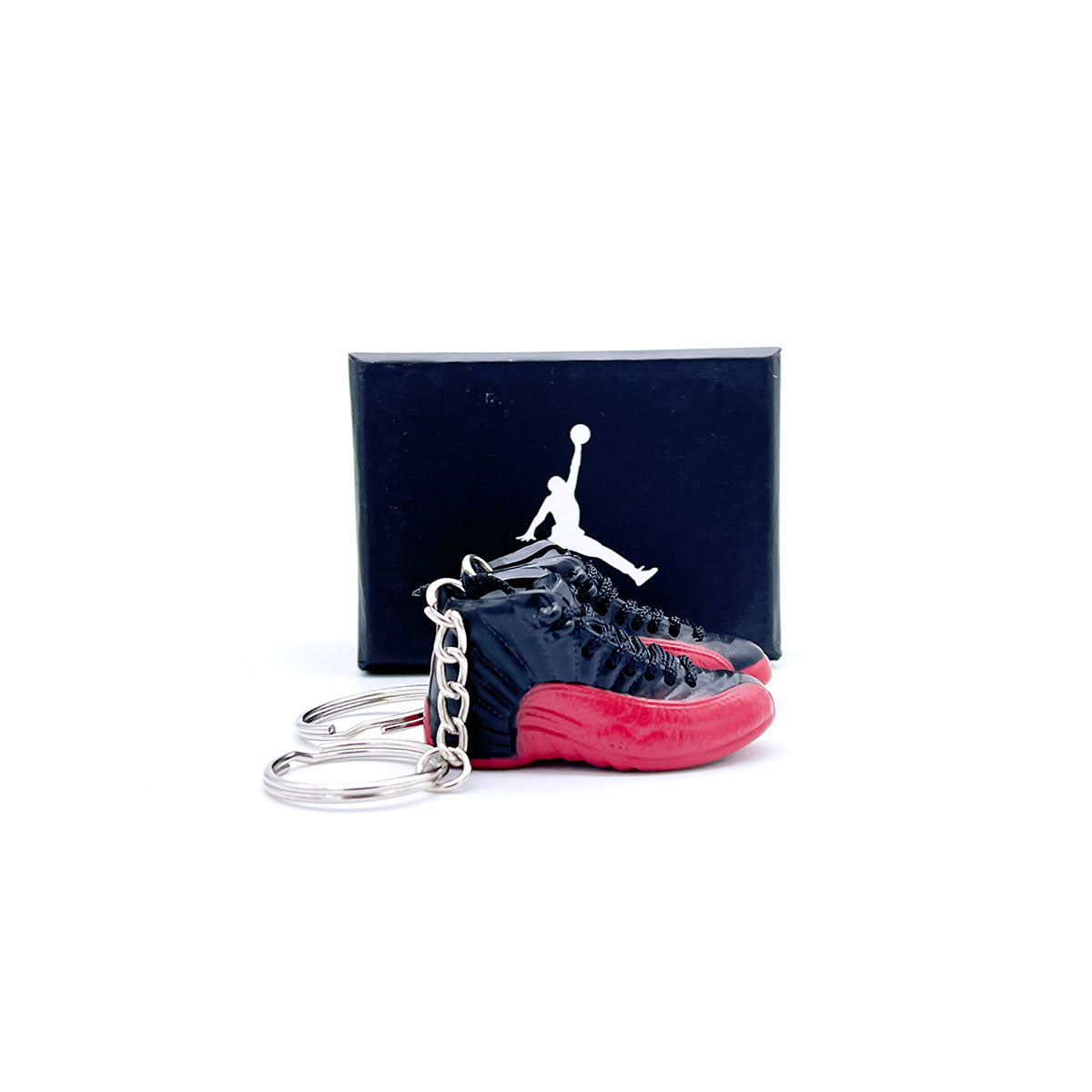 3D Sneaker Keychain- Air Jordan 12 Flu Game Pair - KickzStore