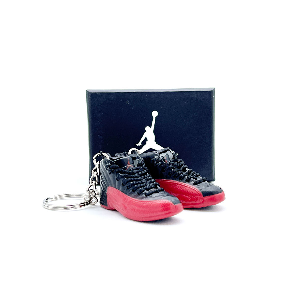 3D Sneaker Keychain- Air Jordan 12 Flu Game Pair