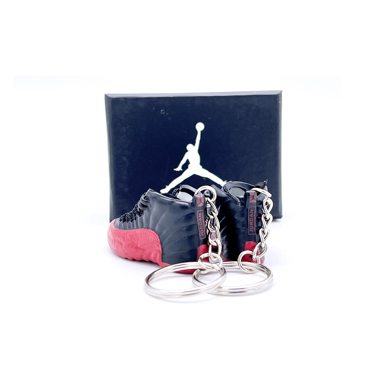 3D Sneaker Keychain- Air Jordan 12 Flu Game Pair