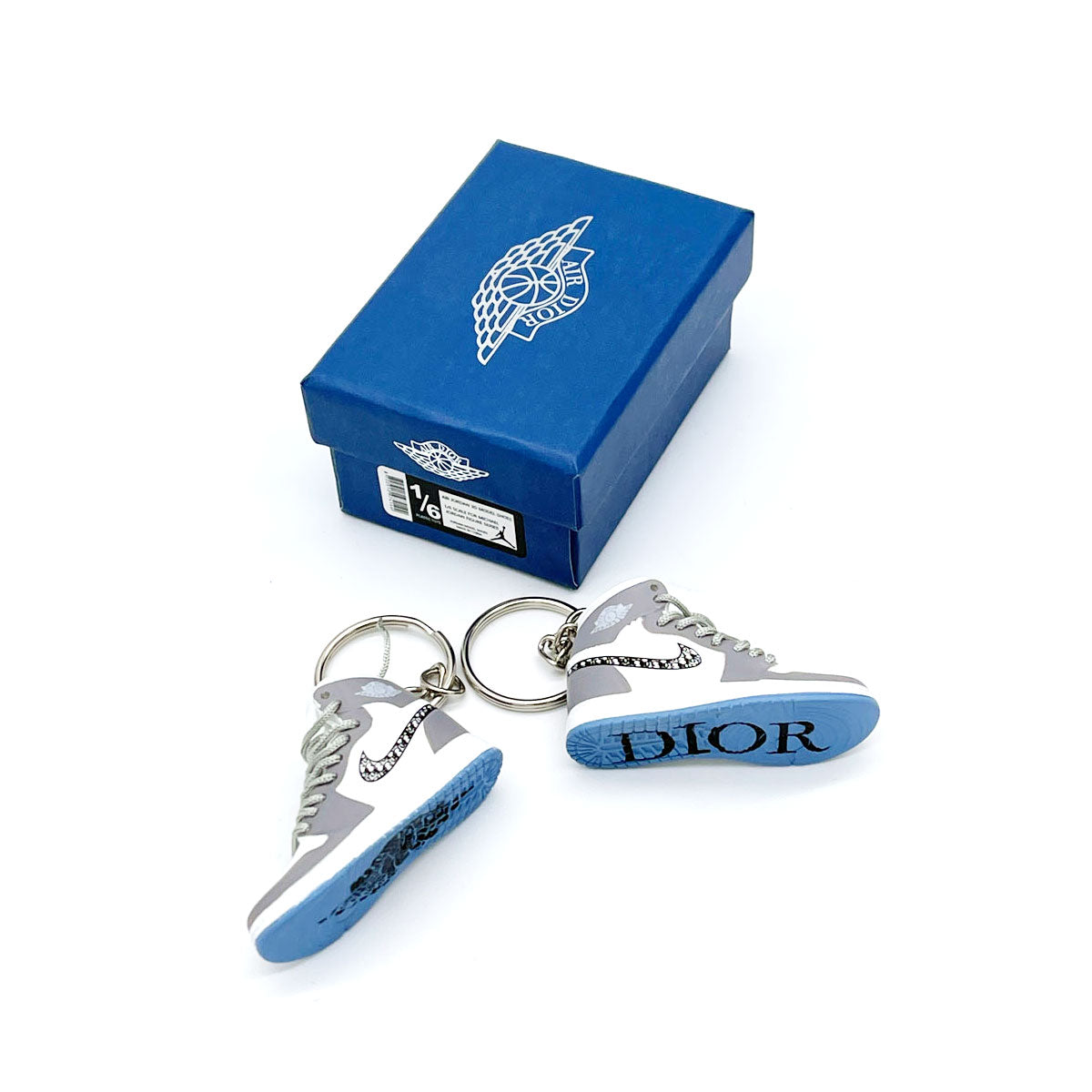 3D Sneaker Keychain - Air Jordan 1 High Dior Pair