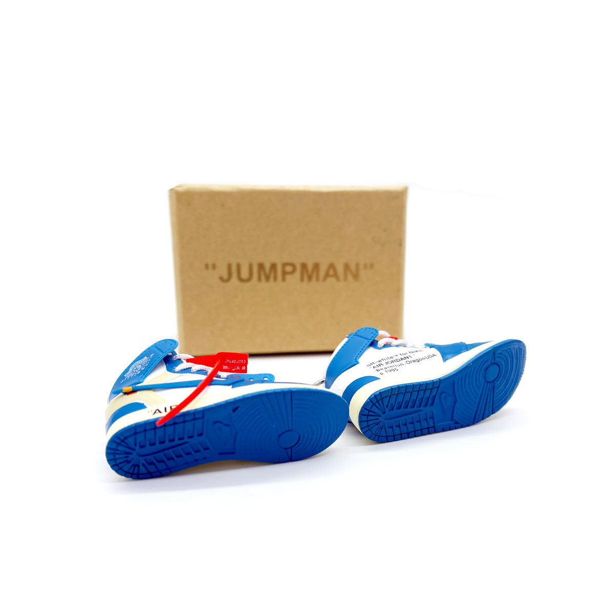 3D Sneaker Keychain- Air Jordan 1 High Off-White University Blue Pair