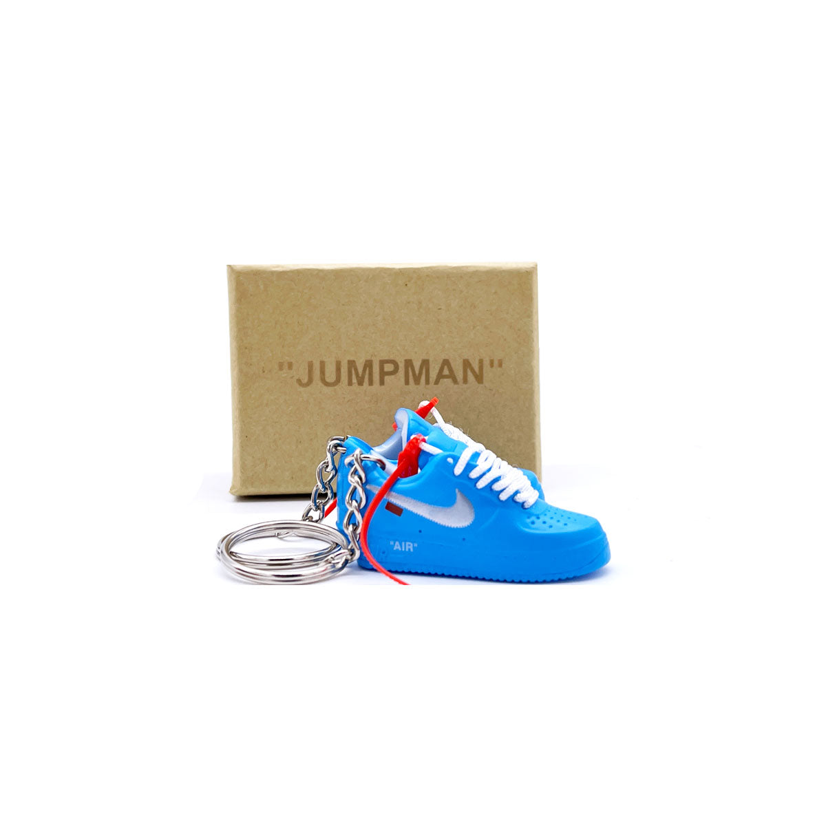 3D Sneaker Keychain- Air Force 1 Low Off White MCA University Blue Pair