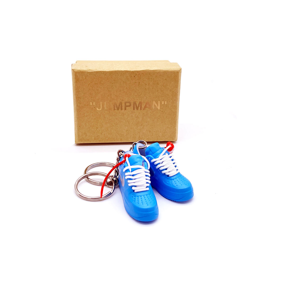 3D Sneaker Keychain- Air Force 1 Low Off White MCA University Blue Pair