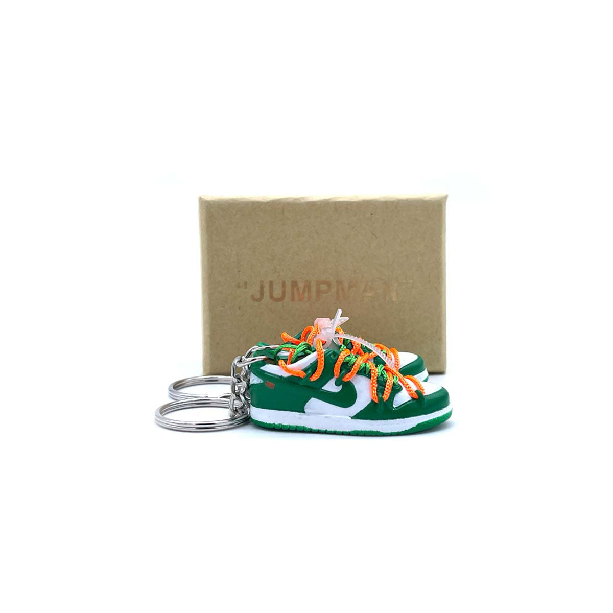 3D Sneaker Keychain- Nike SB Dunk Low Off-White Pine Green Pair