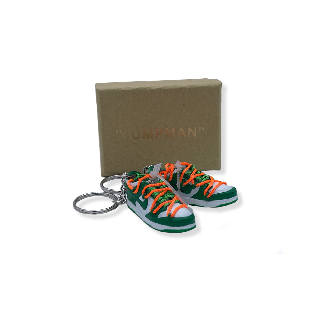 3D Sneaker Keychain- Nike SB Dunk Low Off-White Pine Green Pair